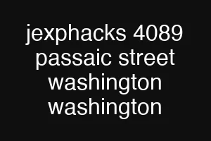 jexphacks 4089 passaic street washington washington