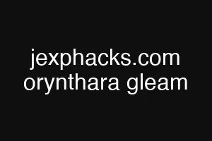 jexphacks.com orynthara gleam